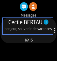 galaxy watch messages