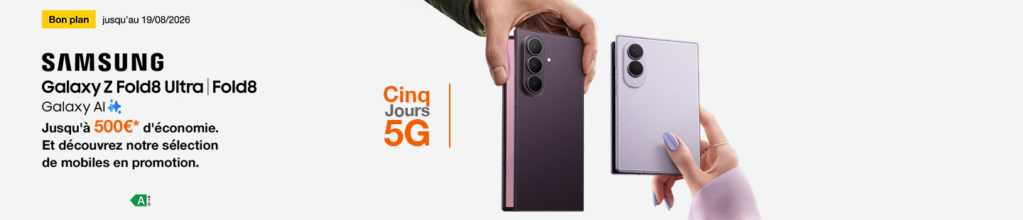 Jusqu'au 05/08/2026, jusqu'à 500€ d'économies sur le Samsung Z Fold 8 ou le Z Fold 8.