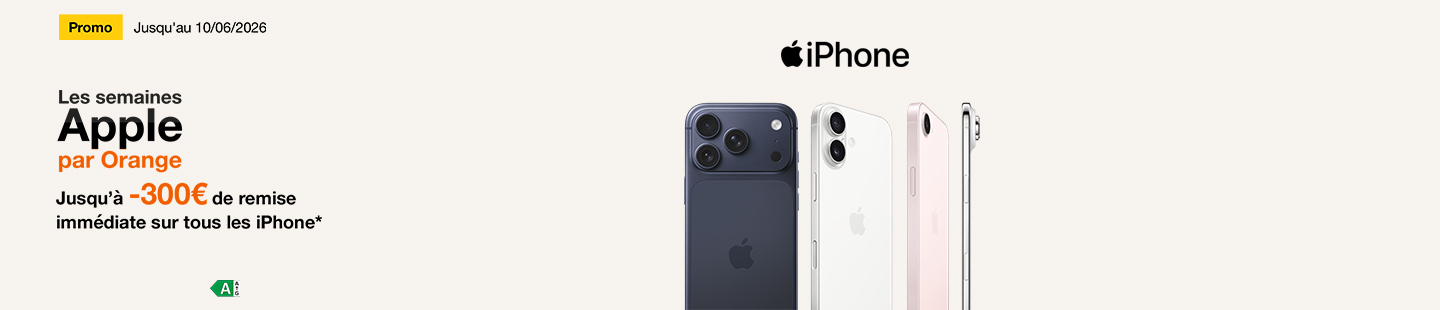 Jusqu’à 300€* de remise immédiate sur les iPhone. Pour tous clients ou non. Même sans engagement 