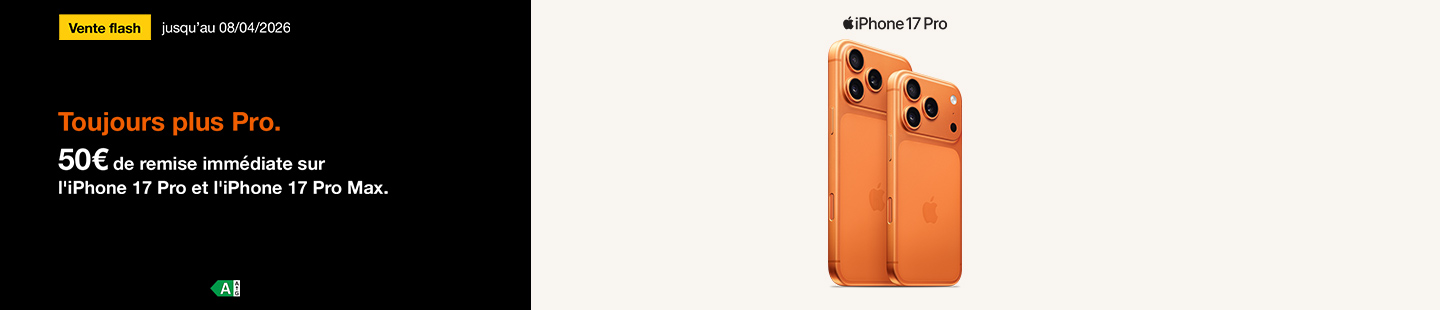 50€ de remise immédiate sur l'iPhone 17 Pro et l'iPhone 17 Pro Max.