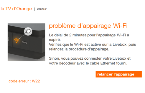 TV d'Orange : code erreur T30 - Assistance Orange