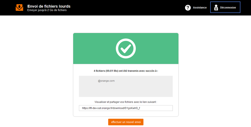 envoyer des fichiers lourds par mail orange