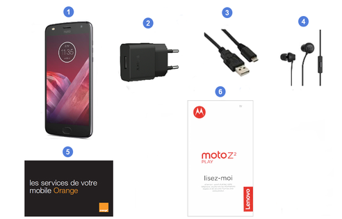Motorola (Lenovo) Z2 Play, contenu du coffret.