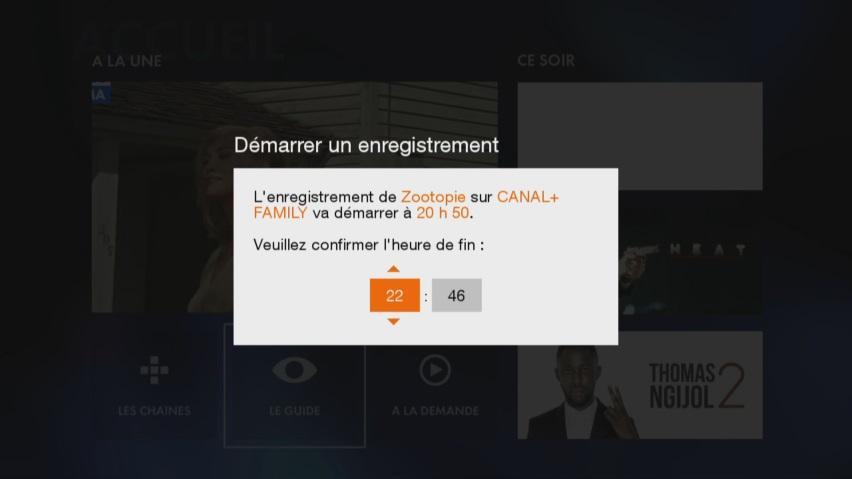 CANAL : planifier un enregistrement TV avec le décodeur TV UHD