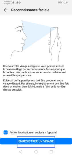 Étape 6 : Commencez en cliquant sur le lien Enregistrer un visage.
