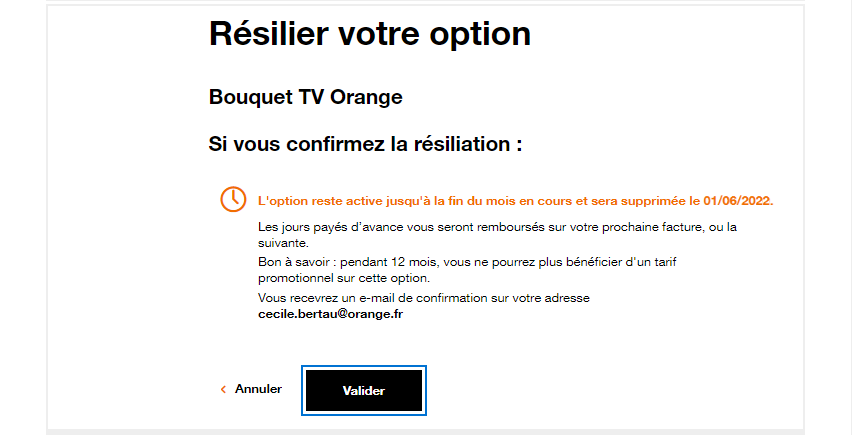 Procéder à la résiliation de votre abonnement TV - Assistance Orange Pro
