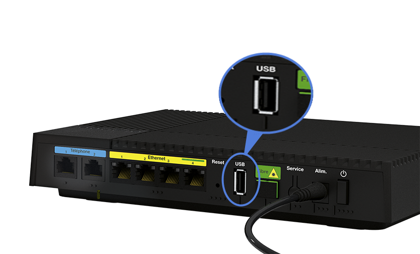 Livebox 5 connecter un disque dur externe ou une clé USB Assistance