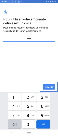Étape 7 : Personnalisez un code personnalisé avec Suivant.