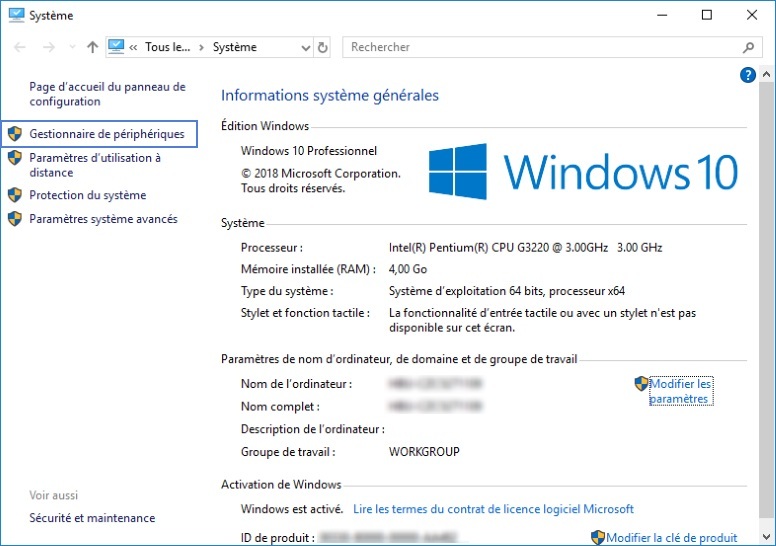 Windows 10 : accéder au gestionnaire de périphériques - Assistance Orange