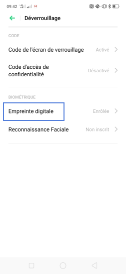 Étape 4 : Saisissez le code de déverrouillage.