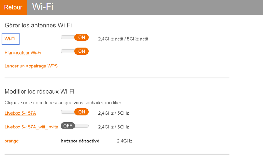 activer le wifi livebox 5