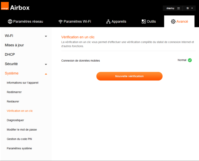 Orange Airbox S2 4G+ : configurer rapidement un profil de connexion