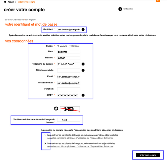 Création d'un compte Orange Business : rattacher vos contrats mobiles à ...