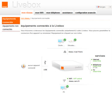 Livebox 2 : accéder à l'interface de configuration - Assistance Orange