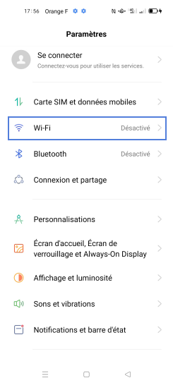 Étape 3 : Cliquez sur Wi-Fi.