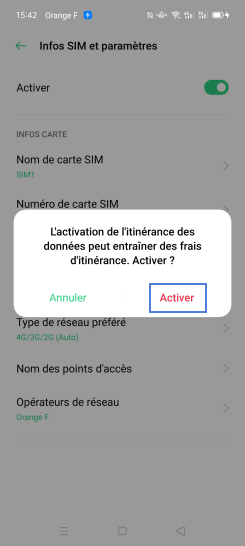 Étape 6 : Appuyez sur Activer.