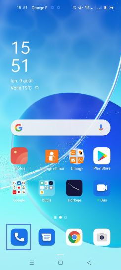 Étape 1 : Sélectionnez l'icône Téléphone.