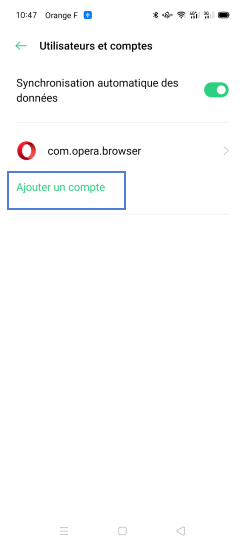 Étape 3 : Appuyez sur Ajouter un compte.