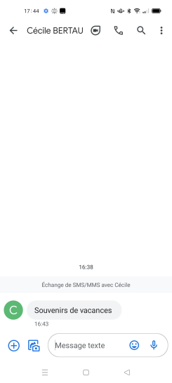 Étape 3 : Le message s'ouvre.