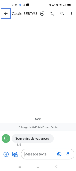Étape 4 : Une fois le message consulté, vous pouvez le supprimer.