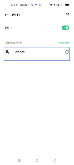 Étape 5 : Connectez-vous à la Livebox souhaitée en saisissant son mot de passe et validez.
