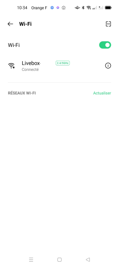 Étape 6 : Le mobile est connecté à la Livebox.