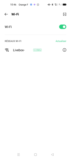Étape 7 : Pour se reconnecter, vous devez refaire la procédure de connexion :Se connecter à une Livebox.