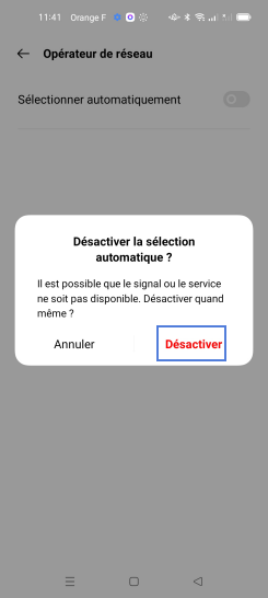 Étape 8 : Cliquez sur Désactiver.