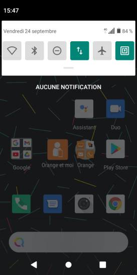 Étape 3 : vous pourrez à nouveau accéder à Internet, envoyer ou recevoir des e-mails, SMS, MMS.