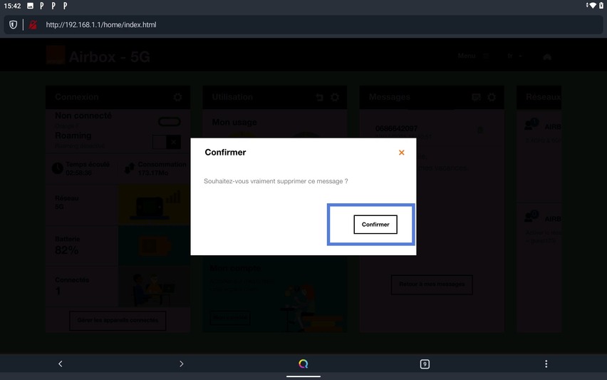 comment lire les messages sur airbox orange