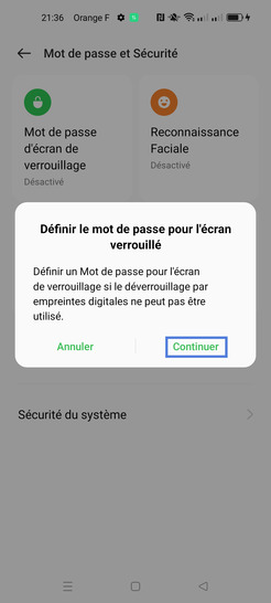 Étape 5 : Sélectionnez Continuer.