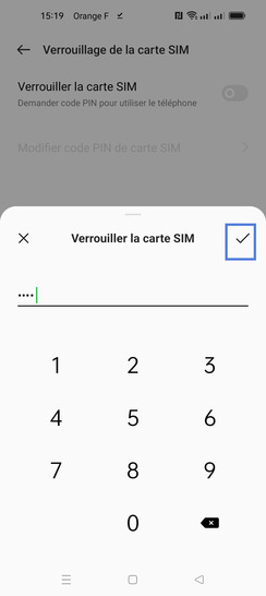 Étape 8 : Valider avec l'encoche.