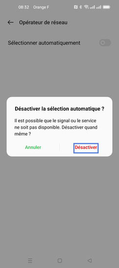 Étape 8 : Cliquez sur Désactiver.