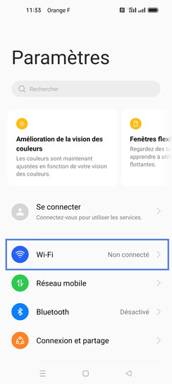 Étape 3 : Cliquez sur Wi-Fi.