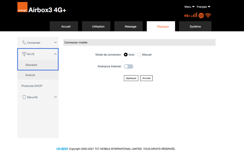 Comment modifier les réglages wifi de votre Orange Airbox 3 4G
