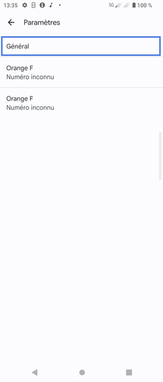 Étape 4 : Allez sur Général.