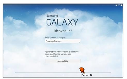 Samsung Galaxy Tab 4 10.1 wifi 4G : démarrer la tablette - Assistance Orange