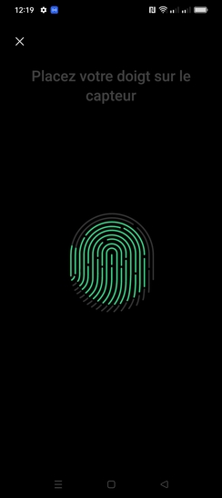 Étape 8 : Poursuivez l'enregistrement de l'empreinte digitale.