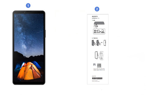 Sony Xperia 10 V 5G, contenu du coffret.