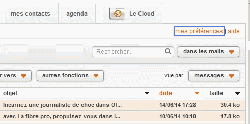 retrouver un mail orange supprimé