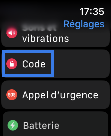 comment enlever le code de verrouillage apple watch