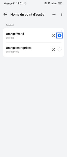 Étape 5 : Assurez-vous que Orange World est bien activé, si ce n'est pas le cas, activez le point d'accès.Nous sommes là pour vous accompagner à chaque étape et nous assurer que votre connexion Internet est toujours à la hauteur de vos attentes.