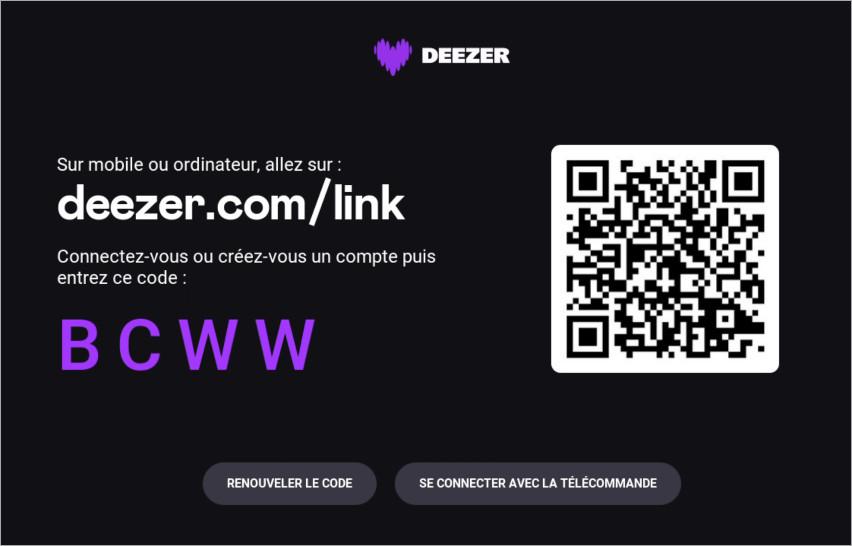 Comment se connecter à Deezer depuis la TV d