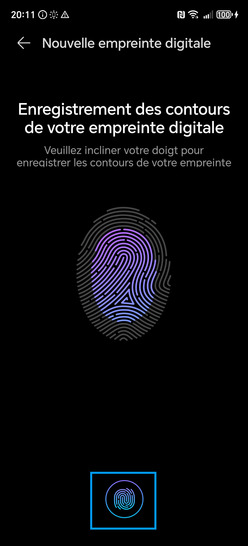 Étape 9 : Continuez pour l'enregistrement des contours de l'empreinte.
