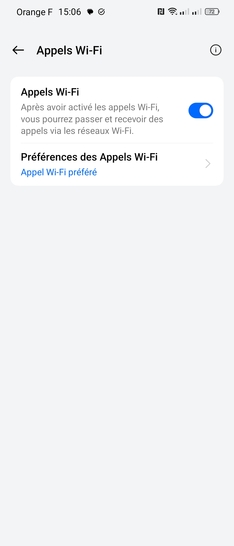 Étape 7 : Les Appels Wi-Fi sont activés.Pour désactiver la fonction, faites glisser le curseur Appels Wi-Fi vers la gauche.Nous avons bien pris en compte votre besoin de simplicité et d'efficacité, et nous nous engageons à rendre chaque étape de votre utilisation des services Orange aussi fluide que possible.