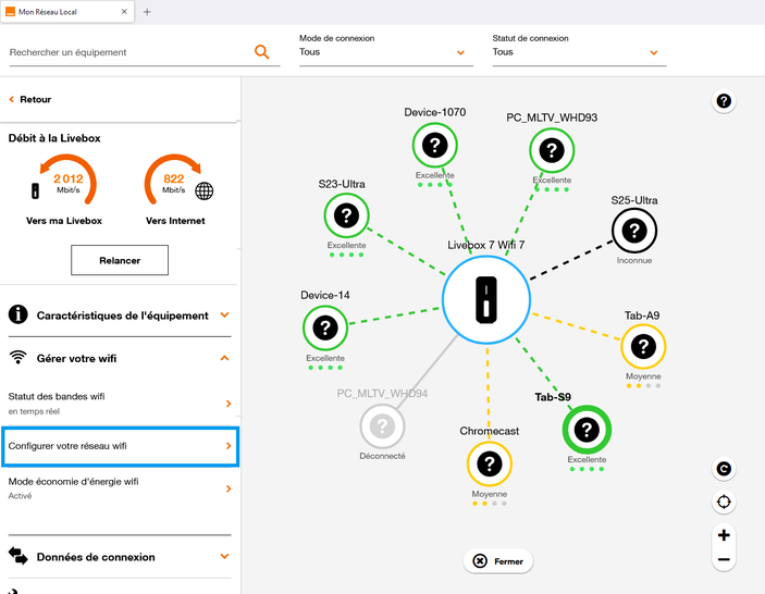 Comment séparer ou regrouper les bandes wifi de ma Livebox - Aide et