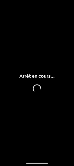 Étape 3 : Le mobile vibre, ensuite l'écran affiche Arrêt en cours..., puis s'éteint.Nous sommes là pour vous assurer que vous pouvez gérer votre téléphone en toute confiance.