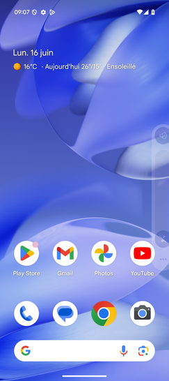 Étape 1 : Faites glisser le bas de l'écran vers le haut pour accéder aux applications.