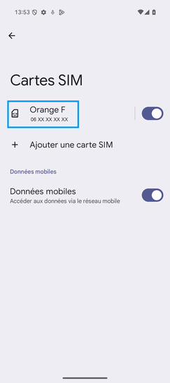Étape 5 : Cliquez sur Orange F.