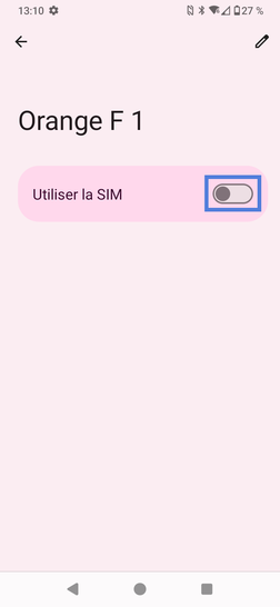 Étape 6 : Faites glisser le curseur vers la droite pour activer la carte SIM.